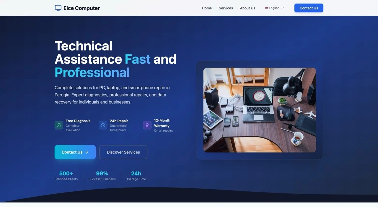 Elce Computer - Website portfolio screenshot